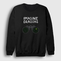 Presmono Unisex Night Imagine Dragons Sweatshirt Siyah