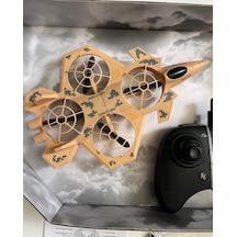 Uzaktan Kumandalı Kahverengi Uçak Dron 2.4ghz 360 Derece Dönen Otomatik İniş Kalkış