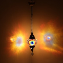 Dekoratif MOZAİK GECE LAMBASI ASKILI RENKLİ AVİZE