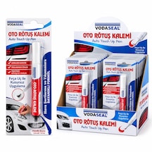 12 Adet Metalik Beyaz Oto Rötuş Kalem Fırça Uç 5ml