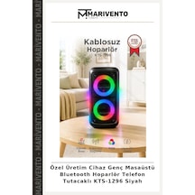 Özel Üretim Cihaz Genç Masaüstü Bluetooth Hoparlör Telefon Tutacaklı Kts-1296 Siyah