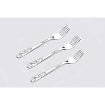 Viatom Çelik 12 Kişilik Sarmal Model Kahvaltı Çatalı