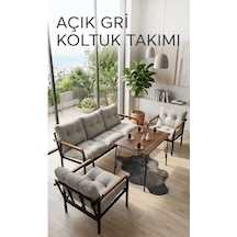 Açıkgri Metal Bahçe Balkon Oturma Grubu - Loft Tarzı Koltuk Ve Masa Seti 3-1-1 Bordo Açıkgri Metal Bahçe Balkon Oturma Grubu - Loft Tarzı Koltuk Ve Masa Seti 3-1-1 Bordo