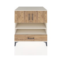 Kronos Şifonyer 4 Raflı Tek Çekmeceli 2 Kapaklı 88x59x96 Aytaşı-çam Aytası