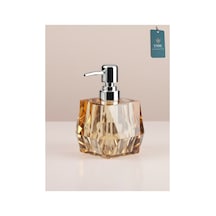 Chacha Home Luxury Glamour Lucid Geometrik Kristal Tasarım Akrilik Sıvı El Sabunu Şişesi, Banyo Aksesuarı Bal