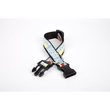 Pati Desenli Dokuma Köpek Boyun Tasması 3 Cm X 36-60 Cm Siyah Çok Renkli