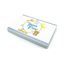Erkek Bebek Çikolatası 72 Adet Madlen Çikolata Mavi Ayıcık