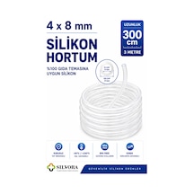 %100 Silikon Hortum 4x8 Mm-iç Çap 4 Mm-dış Çap 8 Mm-3 Metre-gıda Temasına Uygun, Şeffaf, Esnek-akvaryum Hortumu - 909004968