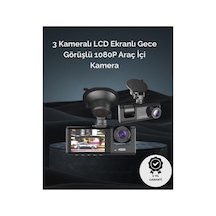1. 3 Kameralı Full Hd Araç Kamerası Ön İç Ve Arka Görüş İle %100 Kapsam - Hs08379620-9