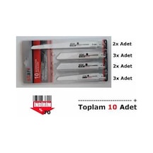 Tilki Kuyruğu Testeresi 10 Parça Ahşap Metal Kemik Kesme