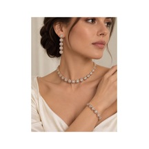 Kadın Rose Gold Taşlı Kolye Bileklik Küpe Takım Seti Şık Ve Zarif Özel Gün Takıları Altın - 919452991 Altın