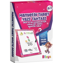 Btoys Manyetik Tablet Yazı Tahtası Pembe - Kız