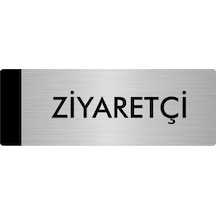 Metal Yönlendirme Levhası, Departman Kapı Isimliği Ziyaretçi 5x20 Cm Gümüş Renk