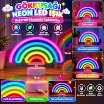 Mey İthalat Plastik Gökkuşağı Neon Led Işık Dekoratif Renkli Masaüstü Ve Ambiyans Aydınlatması Diğer