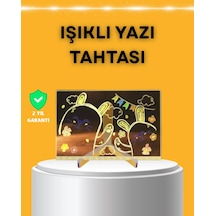Masaüstü Ve Duvara Monte Edilebilir Led Işıklı Yazı Panosu Sarı