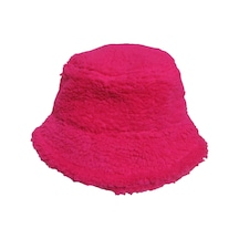 Salarticaret Kadın Peluş Bucket Kova Şapka Standart- Fuşya