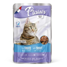 Plaisir Alabalıklı ve Karidesli Pouch Yetişkin Kedi Yaş Maması 100 G