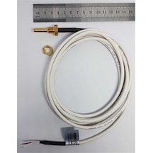 Gemo Pt100-6s-slk Sıcaklık Sensörü 3m Silikon Kablolu 3 Telli Pt-100 Sensör, Uç Çapı 6 Mm, -50 C ... +200 C