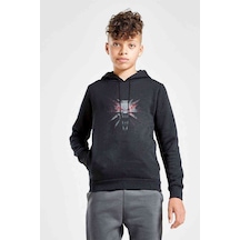 Tshirthane The Witcher Baskılı Unisex Çocuk Kapüşonlu Siyah Sweatshirt (528733305) Siyah
