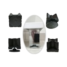 Gizli Ayarlı Masa Ayağı Profil Pabucu 40x40 Mm Siyah 4 Adet Siyah Diğer