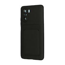 Xiaomi Poco F3 Uyumlu Kılıf Kelvin Kartvizitli Silikon - Siyah