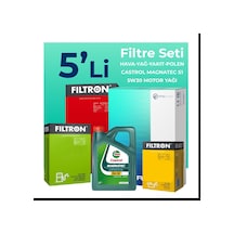 Filtron Opel Corsa 1.3 Dizel Filtre Bakım Seti Castrol Motor Yağlı (2014-2019) 5 Li