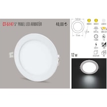 Cata Ct-5147 12 Watt Slim Led Panel Alüminyum - Gün Işığı