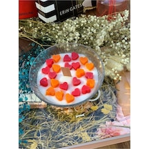 Ersu Store Renkli Minik Kalpli Kokulu Dekoratif Cam Mum