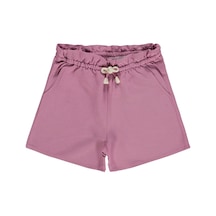 Civil Girls Beli Lastikli Cepli 6-9 Yaş Şort - Pembe Gülkurusu