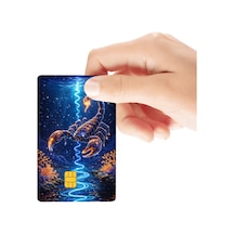 Akrep Burcu Temalı Parlak Kredi/banka Kart Kaplama Sticker Standart