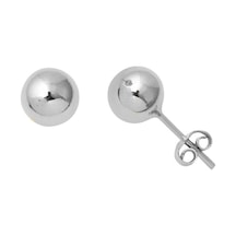 Bilezikci 14 Ayar Beyaz Altın Top Küpe 8 mm. KP85951