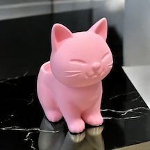 Bezos 3d Baskı Sevimli Kedi Saksı - Figürlü Sukulent Saksısı-pembe Pro Standart