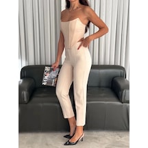 Kazax Büstiyer Pantolon Takım S1011 Bej
