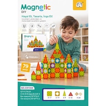 Manyetik Blok Oyuncak 79 Parça Eğitici Zeka Geliştirici Set