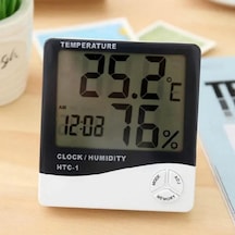 İç Mekan Higrometre Nem Ölçer Ve Termometre, Büyük Ekran, Masa Ayaklı, Asmalı, Mıknatıslı, Elektronik Sıcaklık Ve Nem Ölçer Çok Renkli