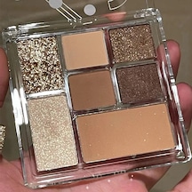 7 Renk Göz Farı Paleti İnci Mat Toprak Rengi Göz Farı Taşınabilir Parlak Uzun 16-earth Color 01