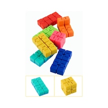 Sonsuz - 931 - Küp 3d Baskılı Fidget İnfinty - Muratech - Aparatı Ebruli Anahtarlık