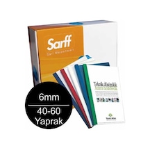 Sarff 6Mm Isısal Cilt Kapağı 40-60 Yaprak Kapasiteli 100 Lü Pake