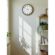 36 Cm Kahverengi Çocuk Odası Duvar Saati 11 40086598