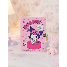 Kuromi Lisanslı Kilitli Hatıra Defteri Pembe