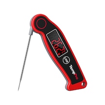 Thermopro Tp19 Arkadan Aydınlatmalı Ve Çok Yönlü Termokupllu Et İçin Suya Dayanıklı Dijital Pişirme Termometresi Sıvılar İçin Anında Okunan Gıda Termometresi Yağ Barbekü, Kırmızı Çok Renkli