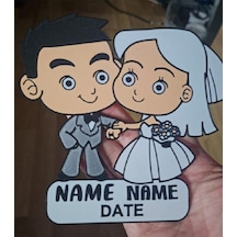 Düğün Çifti Adınız Ve Tarih Magnet
