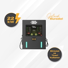 E 365 Ac Duvar Tip 10 İnç Ekranlı Mıd Sayaçlı Çift Kablolu 22 Kw Şarj İstasyonu