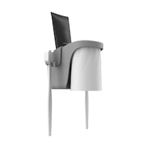 Suofeng Beyaz Duvar Tipi Deliksiz Manyetik Diş Fırçası-s Pasta Tutucu, Otomatik Sıvama, 2 Adet Fırça Kanca, Su Çıkarma Tasarımı Diş Fırçası-pasta Hariç Beyaz