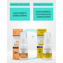 Dermanel Leke Karşıtı Güneş Kremi 50 ML + Dermanel Nemlendirici Ve Aydınlatıcı Güneş Kremi 50 ML﻿