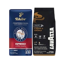 Tchibo Professional Espresso 1 Kg + Lavazza Expert Crema & Aroma 1 Kg Çekirdek Kahve Seti