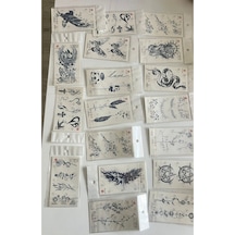 Toptan 50 Adet 1 Ay Kalıcı Geçici Dövme Paketi 11x8 Cm