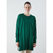 Lcwaıkıkı Classic Yeşil Bisiklet Yaka Kadın Triko Tunik