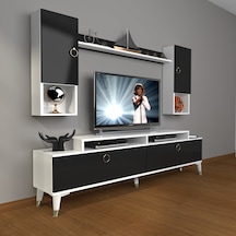 Decoraktiv Ekoflex 5da Mdf Gold Tv Ünitesi Tv Sehpası Beyaz - Siyah