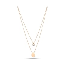Altın Tektaş & Damla Kolye Swarovski Taşlı Klb-0388